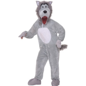 Mens Large 42-44 Plush Story Book Wolf Costume Standard 42-44 42-44 chest 5'9 5'11 approx 160-185lbs - All