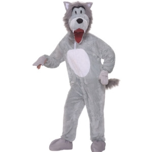 Mens Large 42-44 Plush Story Book Wolf Costume Standard 42-44 42-44 chest 5'9 5'11 approx 160-185lbs - All