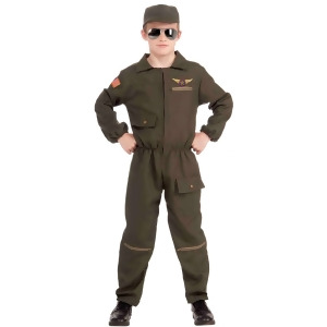 Child United States Air Force Fighter Jet Pilot Costume - Boys Large (12-14) for ages 8-10 approx 31"-34" waist~ 54-60" height