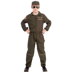 Child United States Air Force Fighter Jet Pilot Costume - Boys Medium (8-10) for ages 5-7 approx 27"-30" waist~ 46-53" height