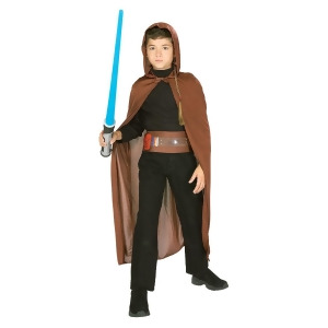 Star Wars Jedi Knight Child Costume Robe and Lightsaber Boys Medium-Large 6-14 for ages 4-10 approx 23 chest 21 waist - All