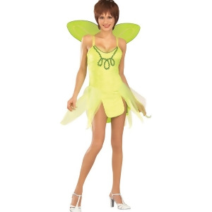 Adult Tinkerbell Green Fairy Tutu Dress and Wings Costume Womens Standard 12 approx 38-40 bust 28-32 waist - All