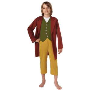 Child's The Hobbit Lord of the Rings Bilbo Baggins Costume - Boys Small (4-6) for ages 3-5 approx 25"-26" waist~ 44-48" height