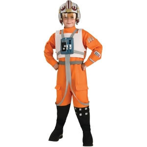 Childs Deluxe Star Wars X-Wing Fighter Pilot Costume - Boys Large (12-14) for ages 8-10 approx 31"-34" waist~ 55-60" height