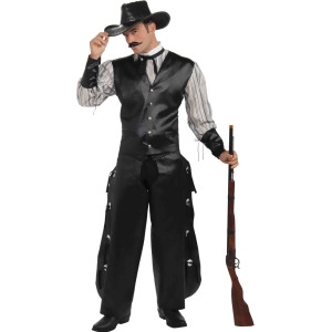 Adult Cowboy Rogue Gambler Maverick Costume Standard Large 42 Mens Large 42 5'7 6'1 approx 150-180lbs - All