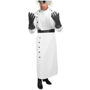 Adult Men's Mad Scientist White Lab Coat Costume - Mens X-Large (46-48) 46-48" chest~ 5'9" - 6'2" approx 190-215lbs
