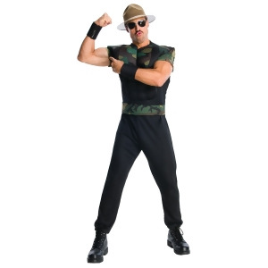 Adult Wwe Wwf Wrestling Sergeant Sargent Sgt. Slaughter Costume - Mens Standard (44) 44" chest~ 5'9" - 5'11" approx 170-190lbs