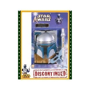 Jango Fett Star Wars Childs Costume Set with Blaster Boys Medium-Large 6-14 for ages 4-10 approx 23 chest 21 waist - All