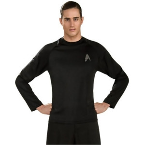 Adult Star Trek Movie Black Captain Kirk Off-Duty Costume Uniform Shirt - Mens X-Large (44-46) 44-46" chest~ 5'9" - 6'2" approx 190-210lbs