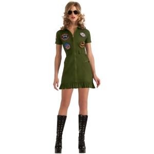 Women's Sexy Us Navy Top Gun Fighter Pilot Costume - Womens Small (4-6) approx 32-34" bust & 22-24" waist