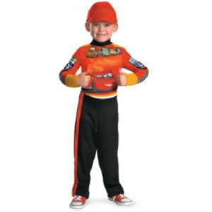 Child Cars Lightning McQueen Pit Crew Costume - Boys Medium (7-8) for ages 5-7~ 48-60 lbs approx 26"-27" chest & 23"-24" waist~ 25-27" hips~ 20-22" in