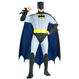 The Batman Bat Man Adults Costume with Muscle Chest - Mens Small (34-36) 34-36" chest~ 5'6" - 5'10" approx 100-125lbs