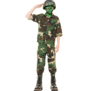 Child Camouflage Army Gi Fatigues Costume - Boys Small (6-8) for ages 5-7~ approx 57 lbs~ 27.5" chest~ 24.5" waist~ 26.5" seat~ 50-54" height