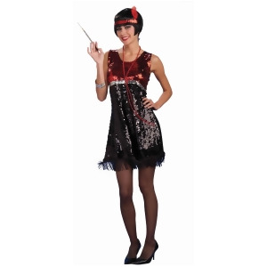 Womens 6-12 Roaring 20s Razzle Dazzle Flapper Costume Womens Standard 6-14 approx 26-32 waist 35-41 hips 34-38 bust - All