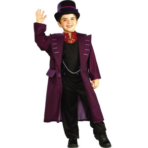 Boys Charlie And The Chocolate Factory Willy Wonka Costume - Boys Large (12-14) for ages 8-10 approx 31"-34" waist~ 55-60" height