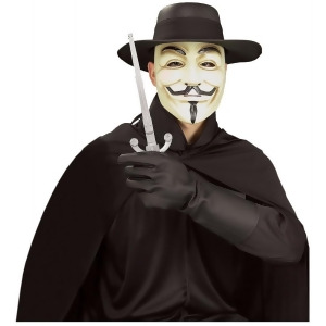 Adult V for Vendetta Guy Fawkes Costume Large 44 Mens Standard 44 44 chest 5'9 5'11 approx 170-190lbs - All