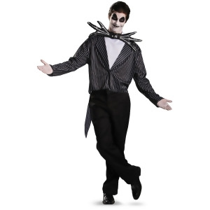 A Nightmare Before Christmas Jack Skellington Costume - Mens Large-XL (42-46) 44-46" chest~ 5'9" - 5'11" approx 195-220lbs