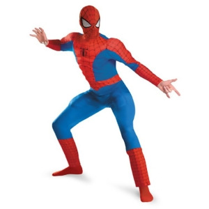 Adult Marvel Spider-Man Movie Deluxe Muscle Chest Costume - XXL (2XL 50-52) 50-52" chest~ 44-46" waist~ 5'11" - 6'1" approx 260-280lbs