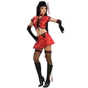 Adult Sexy Hot Spicy Ninja Geisha Adult Costume - Womens Small (4-6) approx 32-34" bust & 22-24" waist