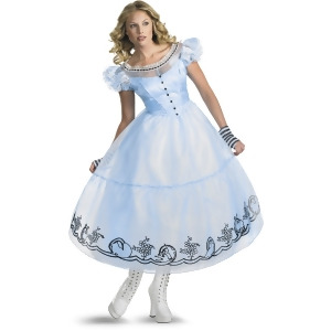 Womens Deluxe Alice in Wonderland Blue Costume Dress - Womens Medium (8-10) 27-29 waist~ 39-41 hips~ 35-37 bust~ B-C