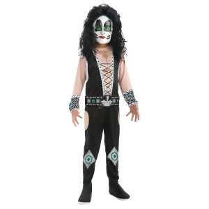 Boys Kiss Catman Peter Criss Rock Star Costume - Boys Medium (8-10) for ages 5-7 approx 27"-30" waist~ 50-54" height