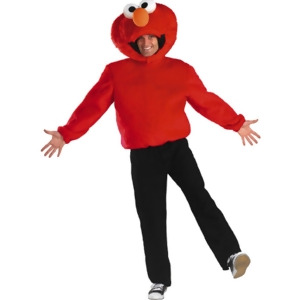 Deluxe Adult's Sesame Street Elmo Costume - Mens Large-XL (42-46) 44-46" chest~ 5'9" - 5'11" approx 195-220lbs