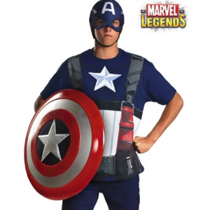 Adult Captain America Movie T-Shirt Helmet Costume - Mens Large-XL (42-46) 44-46" chest~ 38-42" waist~ 5'9" - 5'11" approx 195-220lbs
