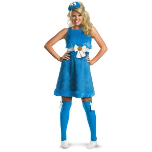 Womens Deluxe Sesame Street Sexy Cookie Monster Costume - Womens Small (4-6) approx 24-26 waist~ 35-37 hips~ 33-35 bust 110-120 lbs