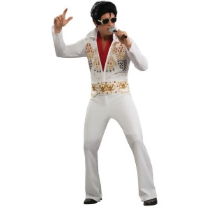 Adult Mens Licensed Aloha Elvis Presley Costume - Mens Large (42-44) 42-44" chest~ 5'8" - 6'2" approx 175-190lbs