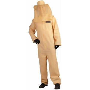 Adult Large Unisex Tan Full Body Bee Keeper Costume Mens Large 42 5'7 6'1 approx 150-180lbs - All