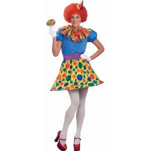 Women's Reversible 2-in-1 Clown and Raggedy Anne Rag Doll Double Costume Womens Standard 6-14 approx 26-32 waist 35-41 hips 34-38 bust - All