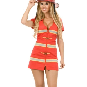 Womens Sexy Red Fire Fox Firefighter Costume - Womens Small (5-7) approx 26 waist~ 37.5 hips~ 36 bust~ A-C