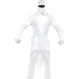 Adult Men's White Gi Ninja Stormy Shadow Costume - Mens Large (42-44) 42-44" chest~ 5'8" - 6'2" approx 175-190lbs