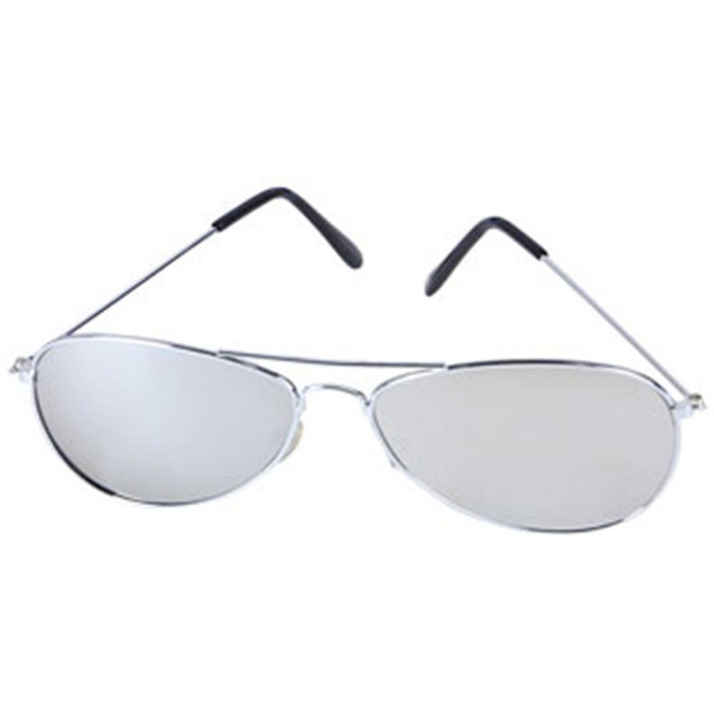 Mirror Lens Aviator Police Sunglasses Top Gun Glasses - standard size