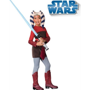 Child's Star Wars Ahsoka Tano Jedi Padawan Costume - Girls Small (4-6) for ages 3-5~ 36-47 lbs approx 23"-25" chest~ 21"-22" waist~ 23-25" hips~ 16-19