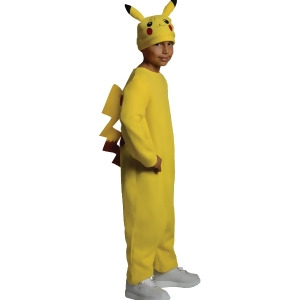 Boys Deluxe Pokemon Pikachu Costume - Boys Large (12-14) for ages 8-10 approx 31"-34" waist~ 55-60" height