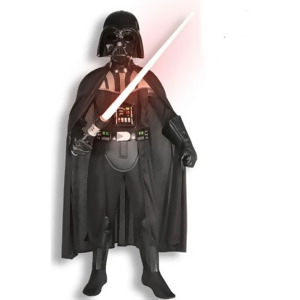 Boys Deluxe Star Wars Darth Vader Costume - Boys Large (12-14) for ages 8-10 approx 31"-34" waist~ 55-60" height