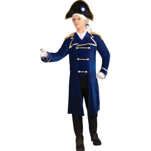 Adult Colonial Admiral Naval Officer Costume Standard Large 42 Mens Large 42 5'7 6'1 approx 150-180lbs - All
