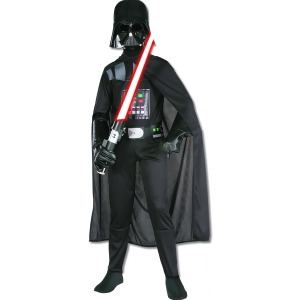 Boys Star Wars Darth Vader Costume - Boys Large (12-14) for ages 8-10 approx 31"-34" waist~ 55-60" height
