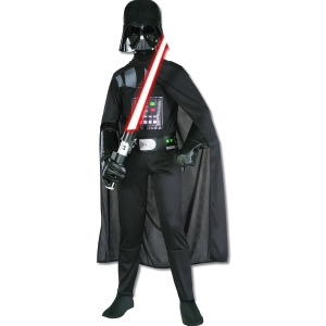 Boys Star Wars Darth Vader Costume - Boys Small (4-6) for ages 3-5 approx 25"-26" waist~ 44-48" height