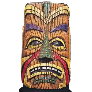 Adult Polynesian Full Overhead Latex Costume Tiki Mask Standard size - All