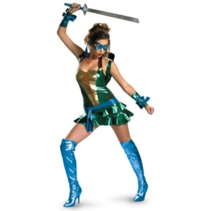 Sexy Teenage Mutant Ninja Turtles Leonardo Costume - Womens Medium (8-10) 27-29 waist~ 39-41 hips~ 35-37 bust~ B-C