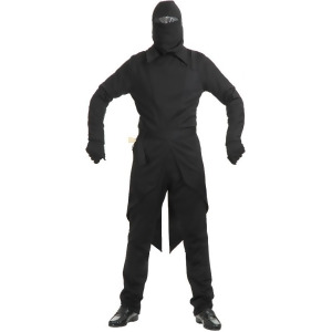 Adult Men's Black Gi Ninja Snake Eye Costume - Mens X-Large (46-48) 46-48" chest~ 5'9" - 6'2" approx 190-215lbs
