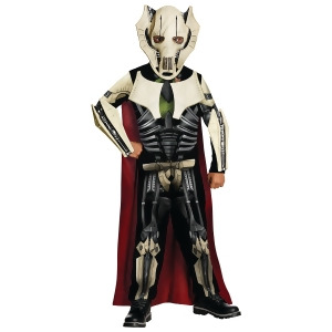 Boys Star Wars Clone Wars General Grievous Costume - Boys Small (4-6) for ages 3-5 approx 25"-26" waist~ 44-48" height