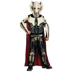 Boys Star Wars Clone Wars General Grievous Costume - Boys Small (4-6) for ages 3-5 approx 25"-26" waist~ 44-48" height