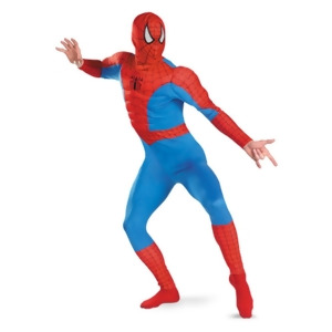 Adults Mens Spiderman Spider-Man Muscle Chest Costume Large 42-46 Mens Large-XL 42-46 44-46 chest 5'9 5'11 approx 195-220lbs - All