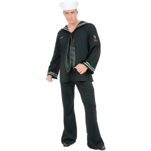 Adult Men's Black South Seas Sailor Navy Costume - Mens X-Large (46-48) 46-48" chest~ 5'9" - 6'2" approx 190-215lbs