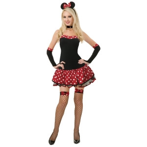 Adult Women's Naughty Sexy Minnie Mouse Style Costume - Womens Large (11-13) approx 29 waist~ 40.5 hips~ 39 bust~ C-D