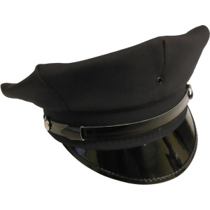 Deluxe Chino Twill Chauffeur or Police Officer Hat - Adult Small 21.5" - 21.75" Circumference