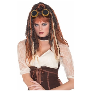 Adult Auburn Steampunk Havoc Costume Dreadlocks Wig Standard Size - All